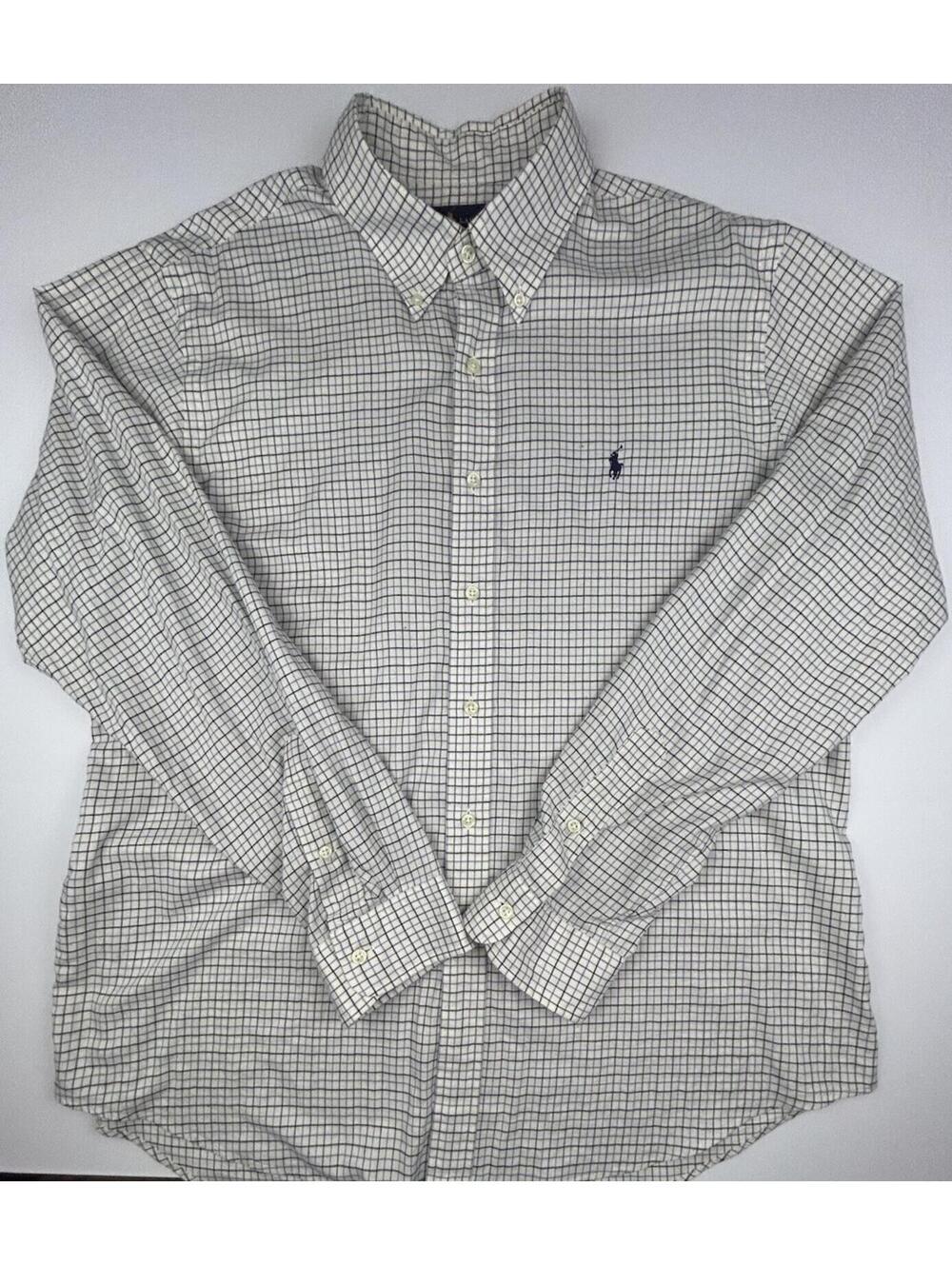 Ralph Lauren Custom Fit XL Men's Long Sleeve Button Down Check Shirt
